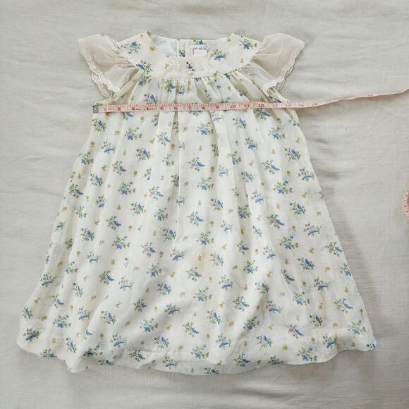 Vintage Bird + Floral Dress 5t/6 - Picture 5 of 7